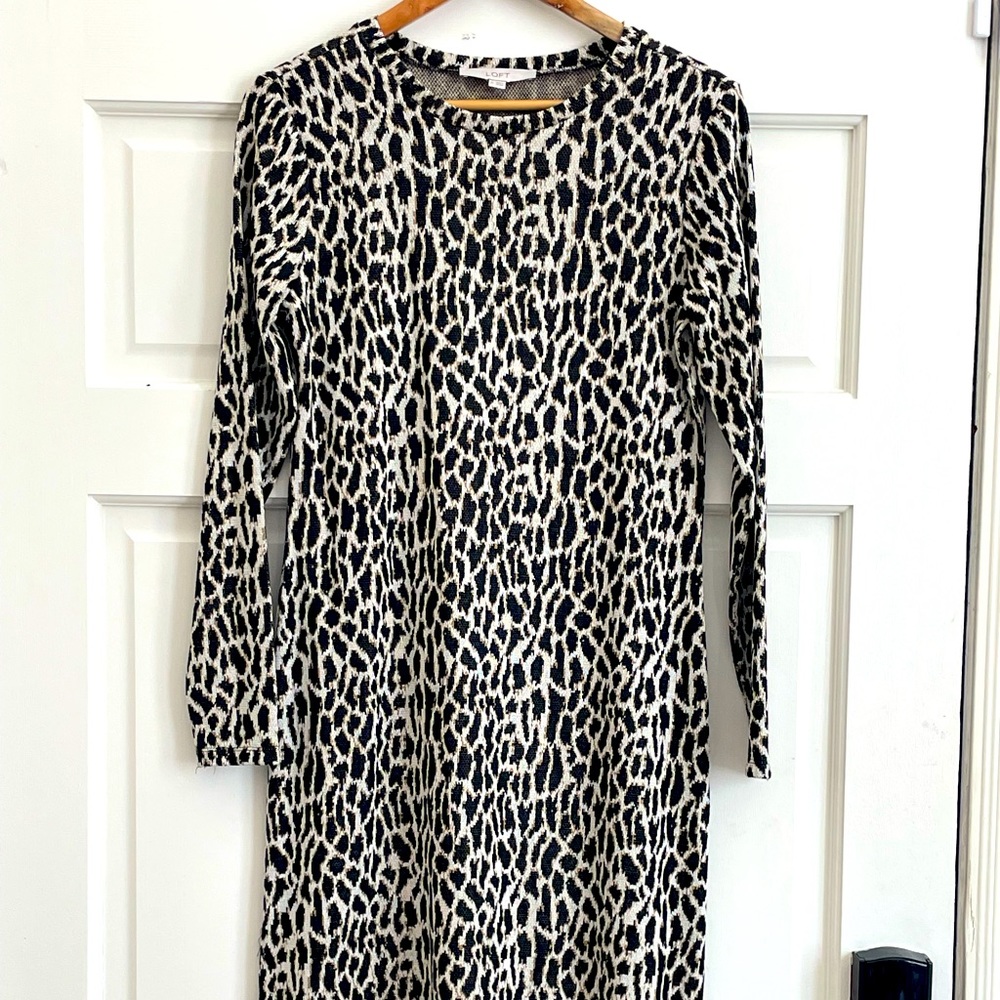 NWT Loft Leopard Sweater Dress